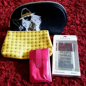 iZAK cosmetic bag Wallet iPhone Case bundle